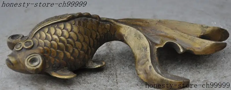 

christmas folk chinese fengshui bronze wealth Goldfish fish auspicious animal statue halloween