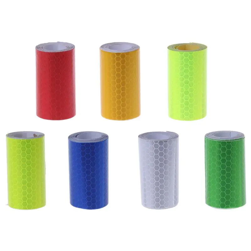 

5cmx1m Safety Mark Reflective Tape Sticker Car Styling Self Adhesive Warning Tape Automobiles Motorcycle Reflective Strip 7 Colo