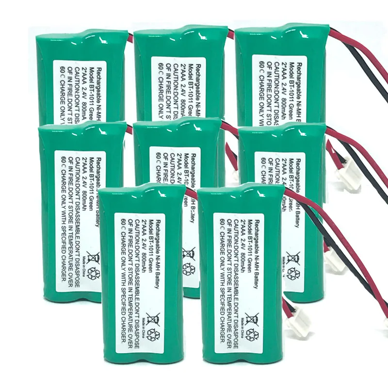 8pcs 2/4/6/8/10 шт. 2,4 В AAA 800 мАч металл-гидридных или никель Батарея BT-1011 Перезаряжаемые беспроводной телефон Батарея иди и болтай Walkie talkie “иди и Батарея BT-1011 BT-1018 - Цвет: 8pcs