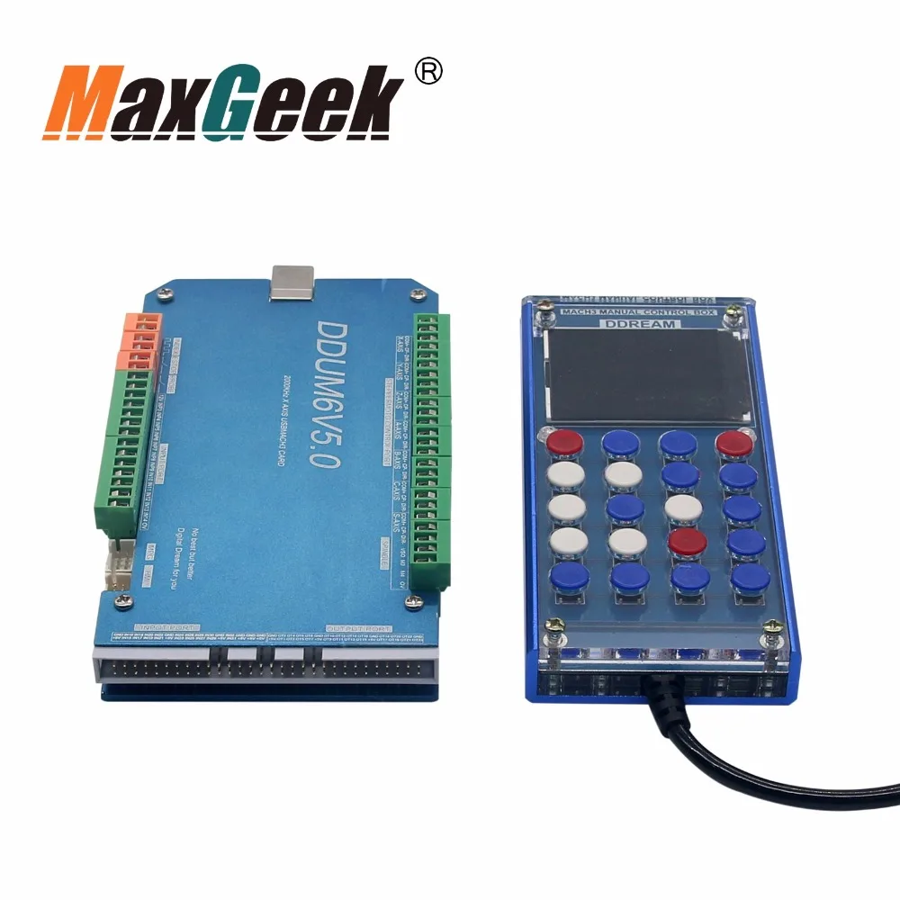 

6 AXIS CNC 2000KHz USB Mach3 Card Controller Stepper Motor Driver+Mach3 Remote Control Handwheel
