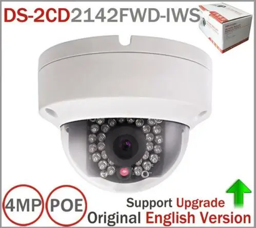 

Original HIKV*SION English Version DS-2CD2142FWD-IWS IP Camera WIFI IR Dome Network WIFI Camera POE CCTV Camera Audio Support
