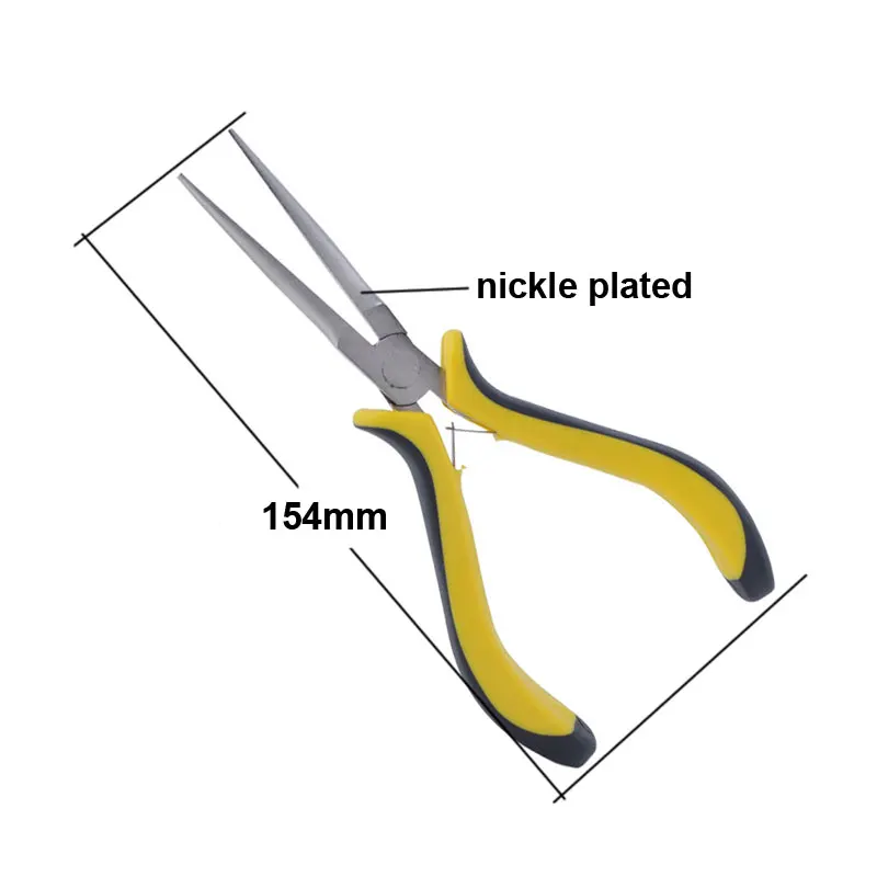 Гибкие стальные высокоуглеродистой стали 4," мини-плоскогубцы для боковой резки мини-комбинированные плоскогубцы мини-плоскогубцы с длинным носом 6" мини-плоскогубцы - Цвет: needle nose plier