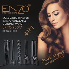 Профессиональный 4 в 1 ЧАСТЬ СМЕННЫЙ щипцы для завивки волос с обрезная машинка керамические кудрявые волосы стайлер инструменты для волос