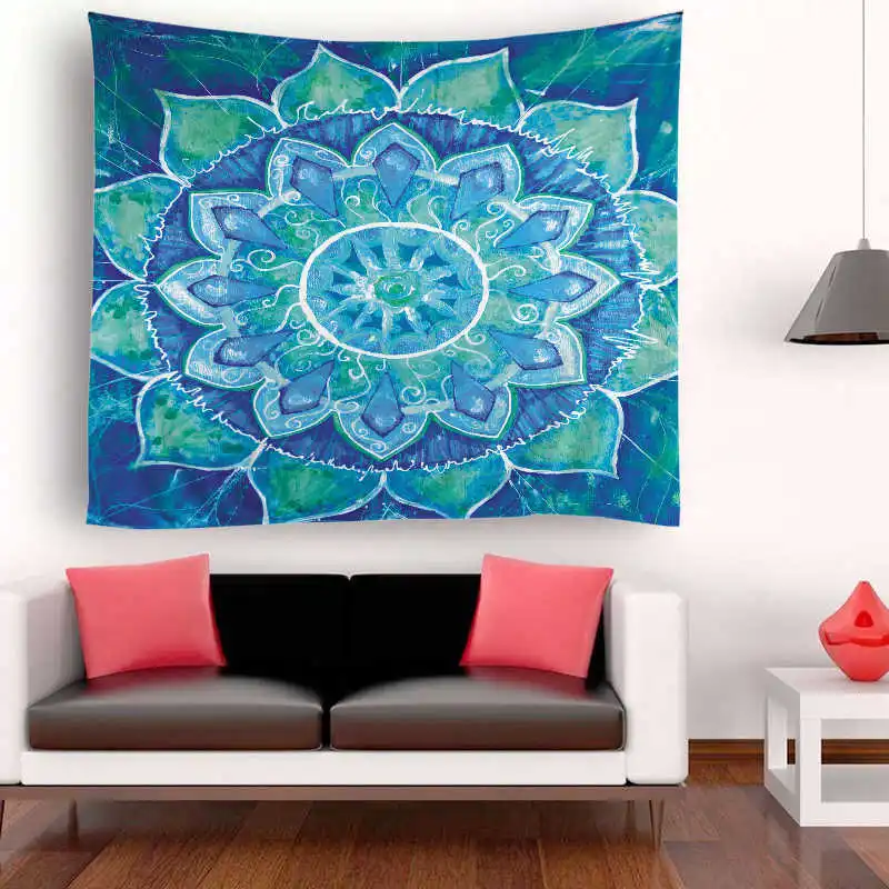 Hippie Indian Flower Printed Decorative Macrame Wall Hanging Mandala Fabric Tapestry Bedspreads Boho Decor Beach Carpet Hippie Indian Flower Printed Decorative Macrame Wall Hanging Mandala Fabric Tapestry Bedspreads Boho Decor Beach Carpet
