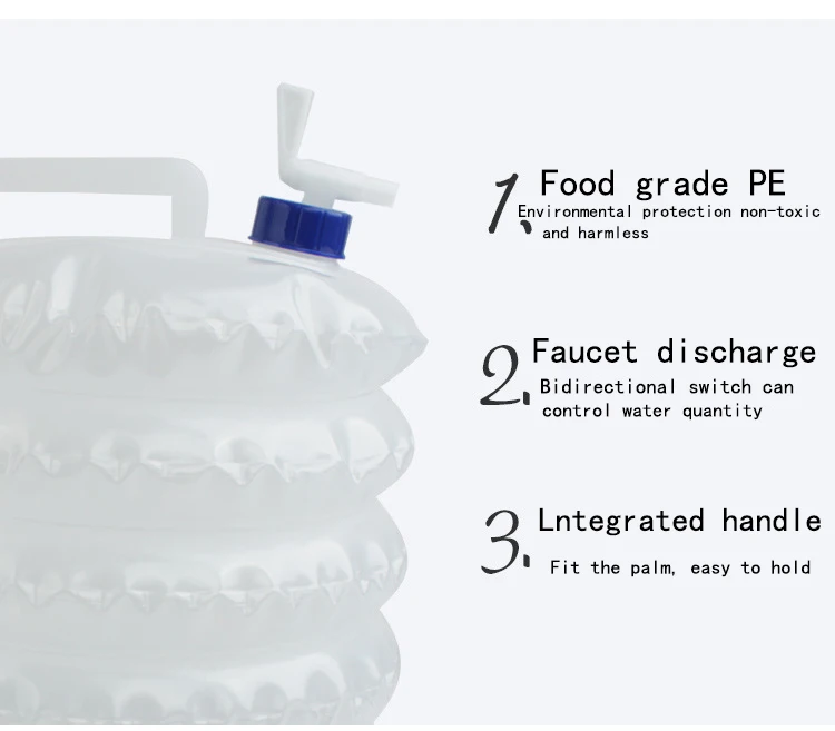 5L 10L 15L открытый складной контейнер для воды складное ведро для хранения PE походный кемпинг бак для воды складной пищевой