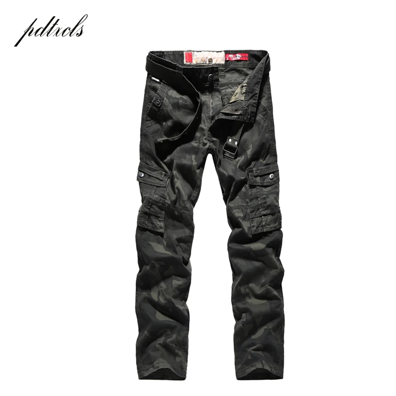 

PDTXCLS Spring New Cargo Pants Men Cotton Tactical Trousers Men Work Mens Trousers Overalls Pantalon Homme Verion camouflage