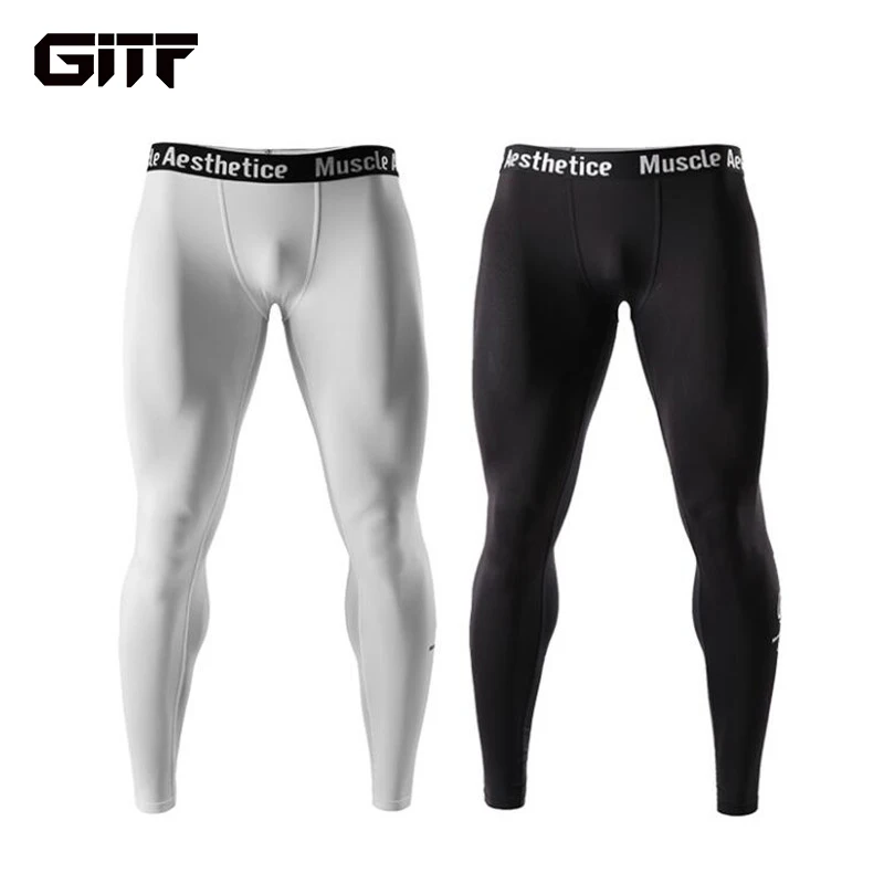 

GITF Sports Pants Men's tights fitness Mens Compression Pants yoga GYM pants running tights male Sports tight trousers pantis