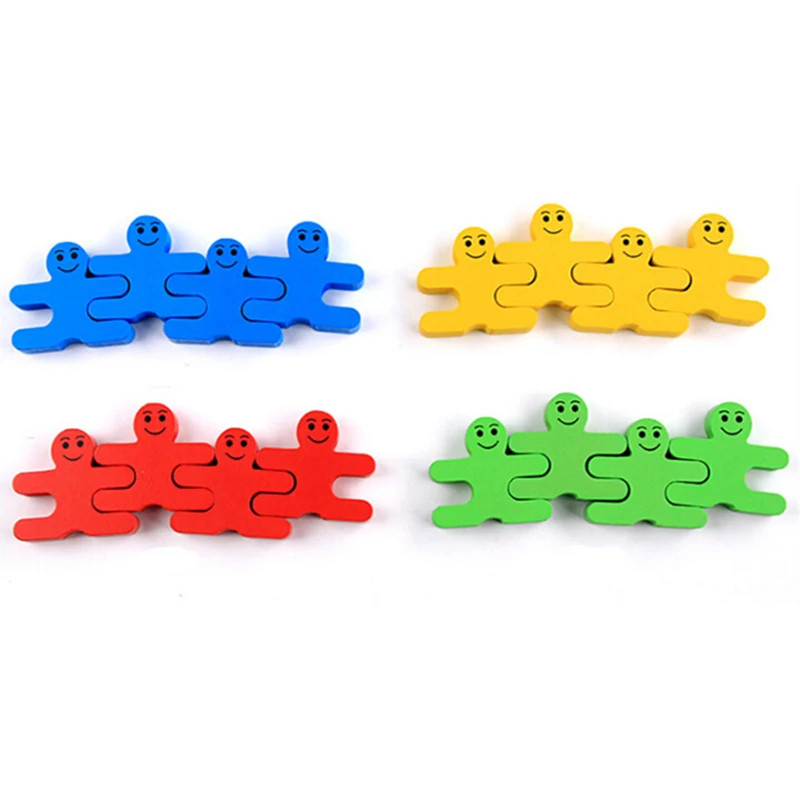 Обучающие игрушки для детей 16 шт./компл. цветные балансирующие блоки с героями