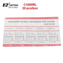 EZ bugpins 9 Круглый Liner Татуировки Иглы Картриджи Длинный Конус 20 Шт./кор. C1009RL