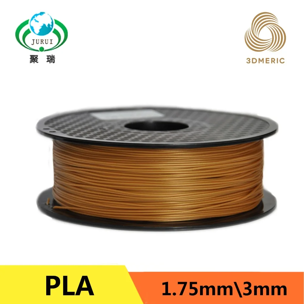 Gold color PLA filament 3d pen impressora 3d pla 1.75 mm 3d plastic filament 3d printer filament 1kg