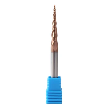 

Augusttools Tapered End Mill HRC60 Tungsten Solid Carbide Ball Nose Endmill Tapered Cnc Milling cutter For Wood Metal cutter