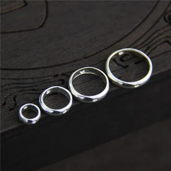 

Real 925 Sterling Silver Hollowed Out Circle for DIY Bracelet Separate Beads Jewelry Acessories Findings Components