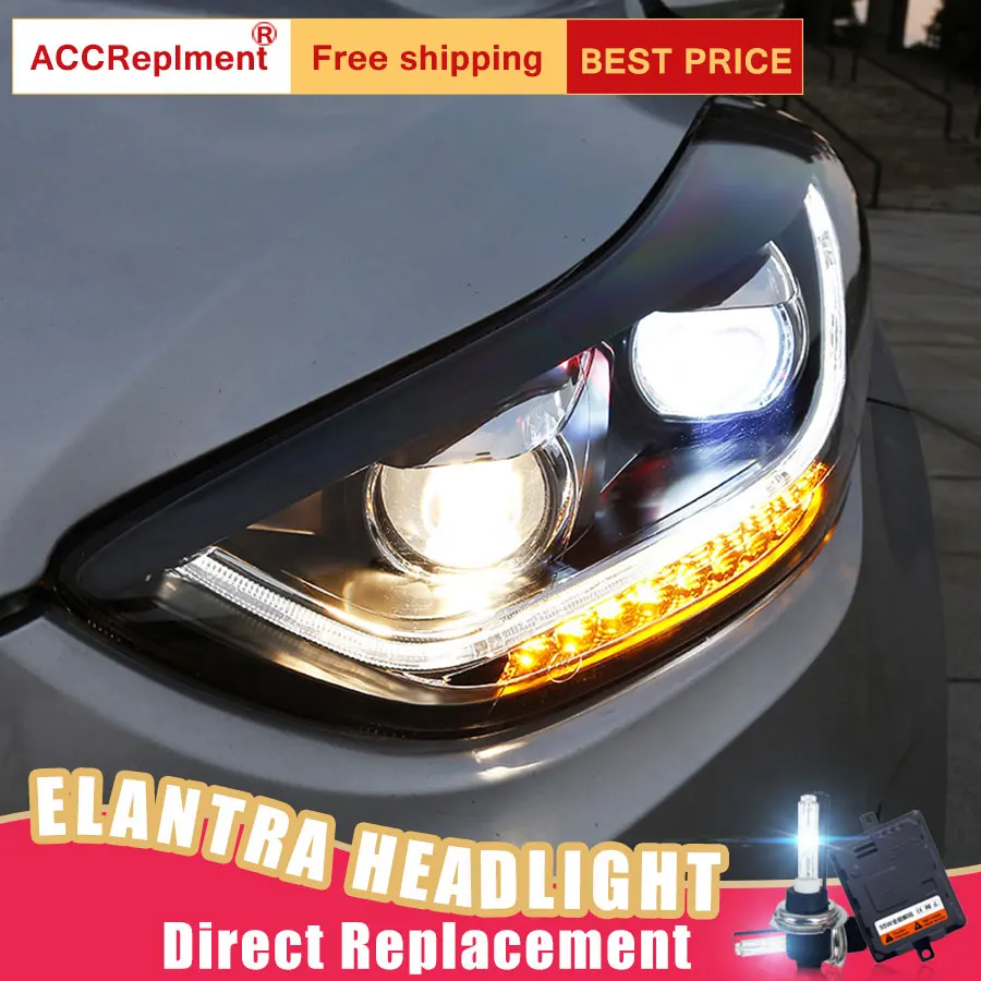 2 шт. светодиодный ные фары для Hyundai Elantra 2011-2016 Автомобильные ангельские глазки