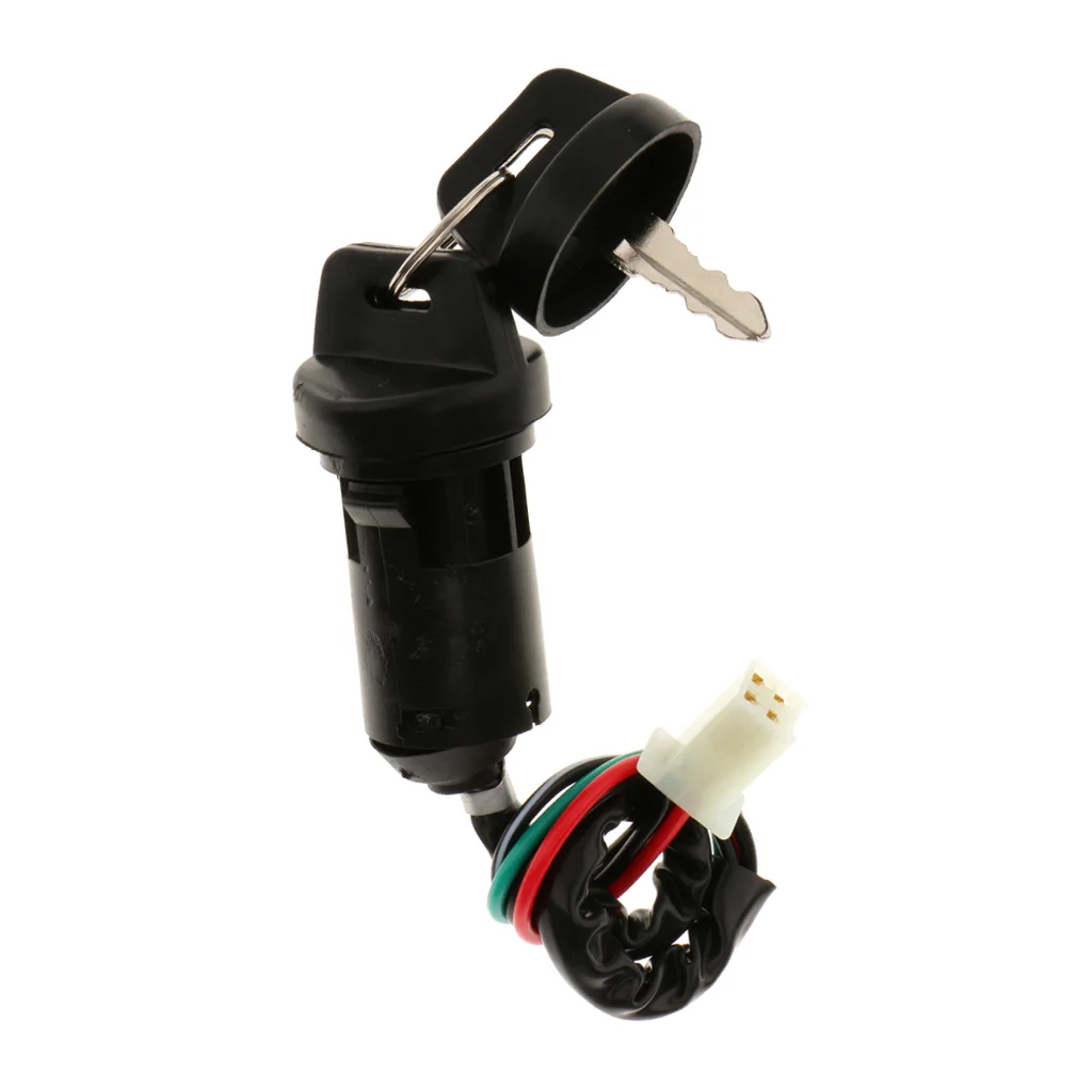 Universal Motorcycle Keys Starters MTB Cylinder Ignition Switch 4 Wires for 90cc 110cc 125cc 150cc 200cc 250cc ATV - Waterproof