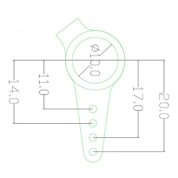 DIY 25T 6A Робот Модель рулевого сервопривода arm midpoint Регулируемая защита от