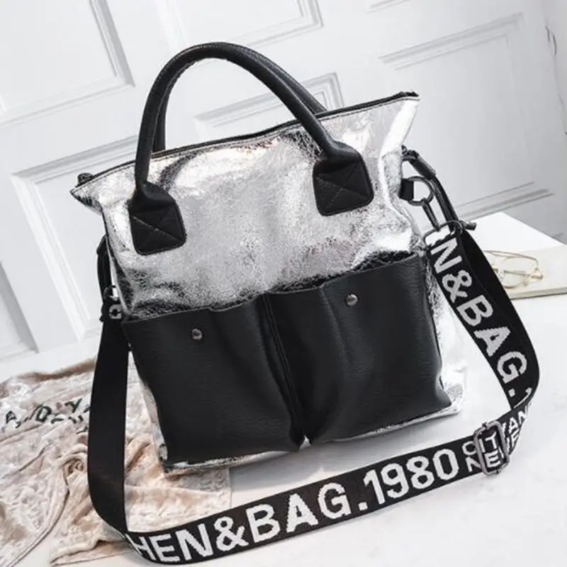 

Large Capacity Women Bags Fashion Shopping Bag Double Pocket Girl Casual Tote 2019 Young Lady Handbags Shoulder Bag Z-54