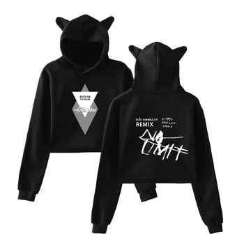 

2019 Post malone in Women's Cat Ear Sweatshirt Popular Casual New Streetwear Casual Harajuku Kpop Post malone Hoodies
