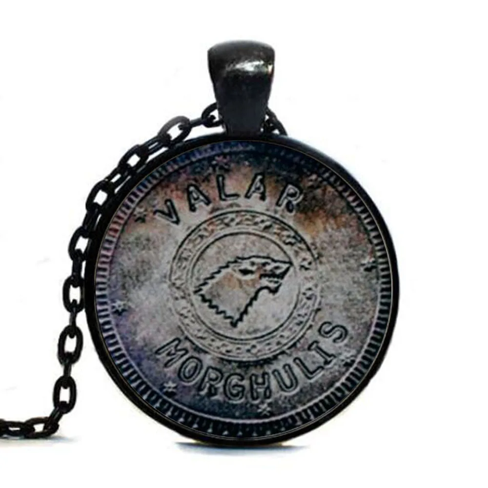 

Game of Thrones Valar Morghulis Tag Glass Photo Cabochon Tag