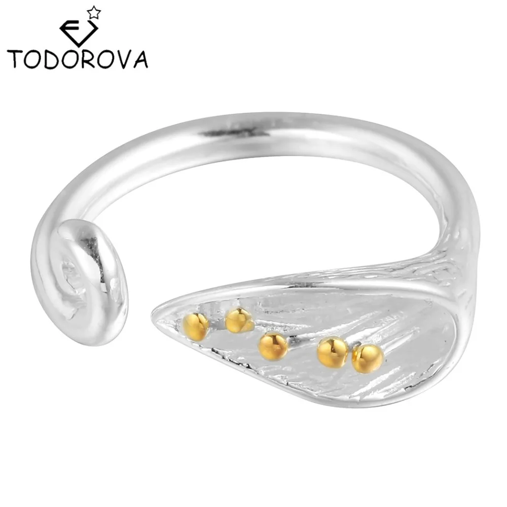 Todorova Calla открытые кольца с цветами лилии для женщин высокое качество винтажный