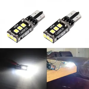 4Pcs White Build in Canbus T10 Super Bright 2835 SMD LED Light Bulb for Car Auto Back up Reverse Driving (T10) Error Free