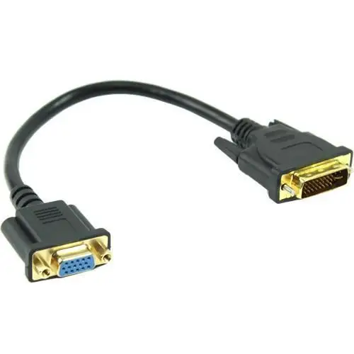 Позолоченные DVI to VGA adapter кабель (24 + 5) мужчин и женщин связи дисплея|Соединители| |