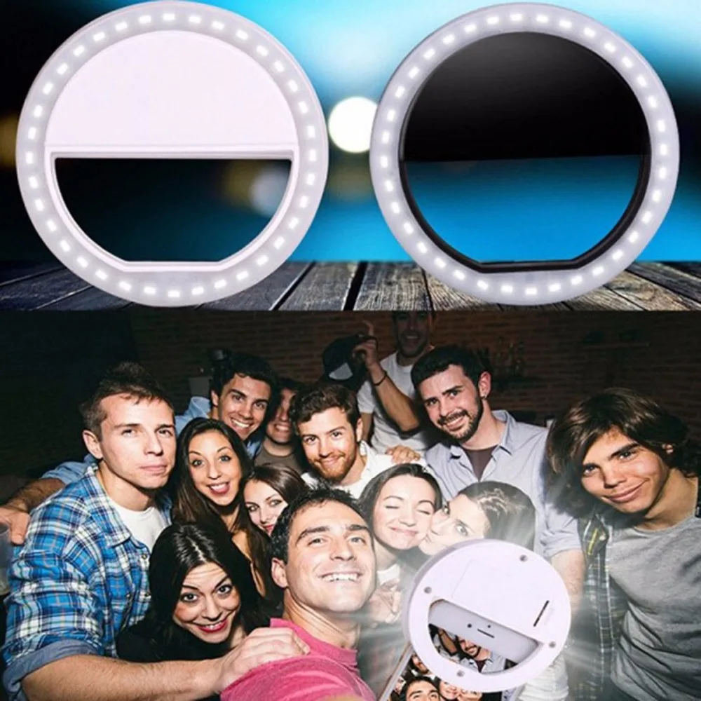 Selfie Ring Light 36 Led Clip-on Mini LED Self Portrait Fill-in Light 3-Mode 5600K For iPhone Samsung Xiaomi Huawei Oppo