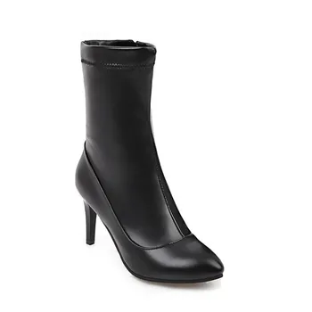 

A new high in the fall and winter of 2017 with thin leg pointed fine with female boots tube Martin boots for 1013