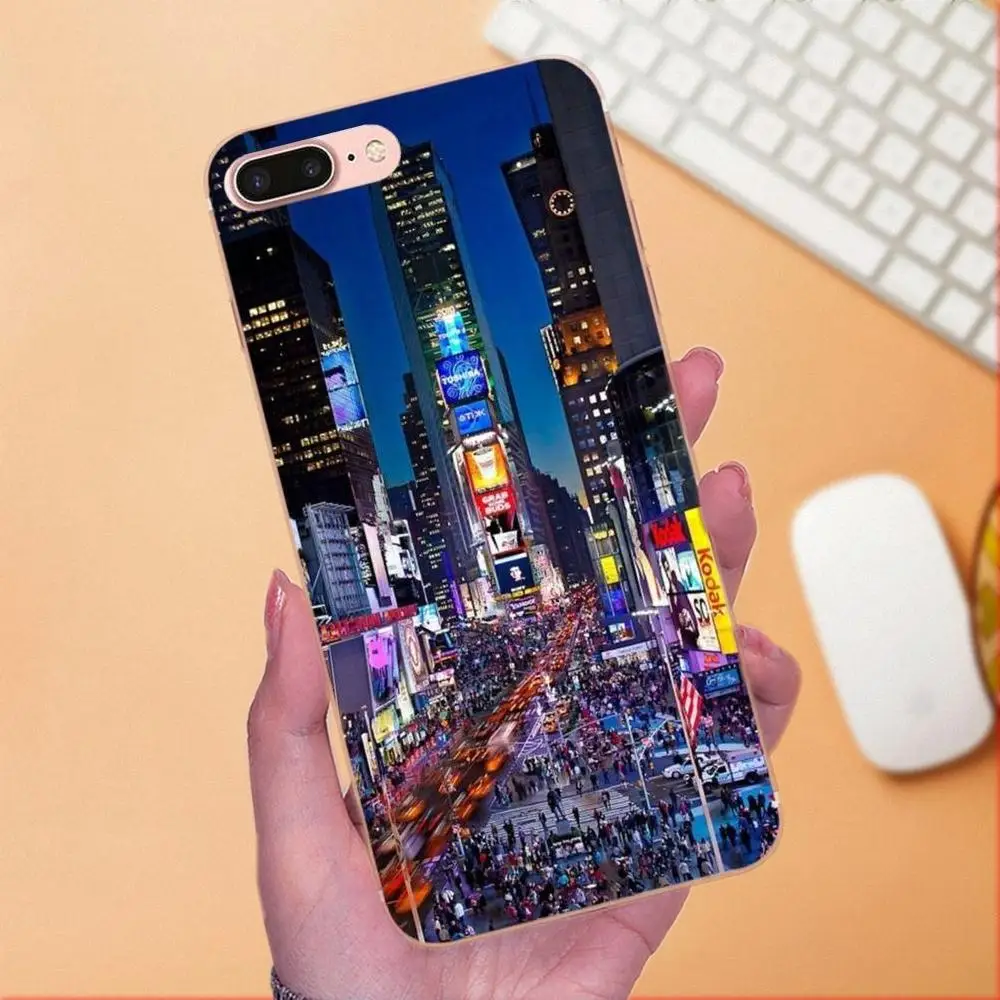Nyc New York City Landscape для Apple iPhone X XS Max XR 4 4S 5 5C 5S SE 6 6S 7 8 Plus Мягкий ТПУ новый
