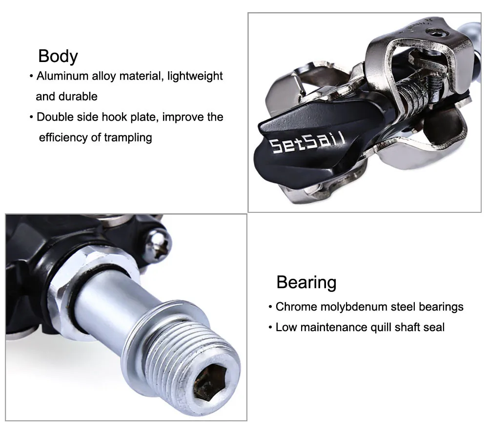 2 шт. педали для велосипеда горный велосипед черный цвет кожух из алюминиевого сплава педали для велосипеда подшипники молибденовая сталь фиксированная