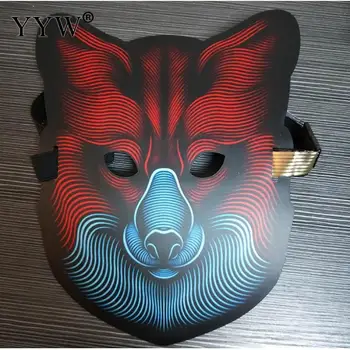 

Horror Grimace Masker Christmas Carnaval Party Club Glowing Full Face Masque Luminous Mascara Animales Easter Halloween Mask