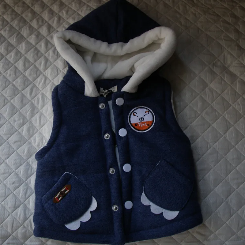 Baby Boys Girls Hooded Vest Plaid Coat Black Pant Sets 17