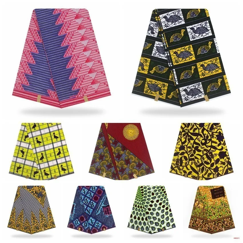 

Wholesale Price African Veritable Wax sales New tissus Prints 100% Cotton 6 Yards/lot Real sales New tissus Fabric