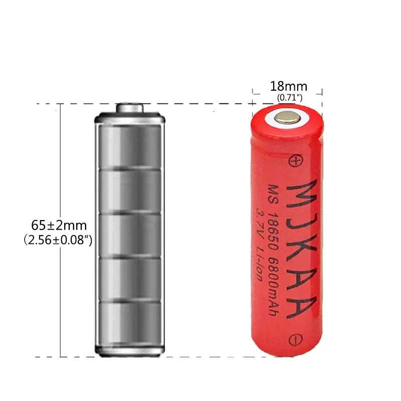 18650 3,7 V 6800mAh литий-ионная аккумуляторная батарея для фонарика фонарь