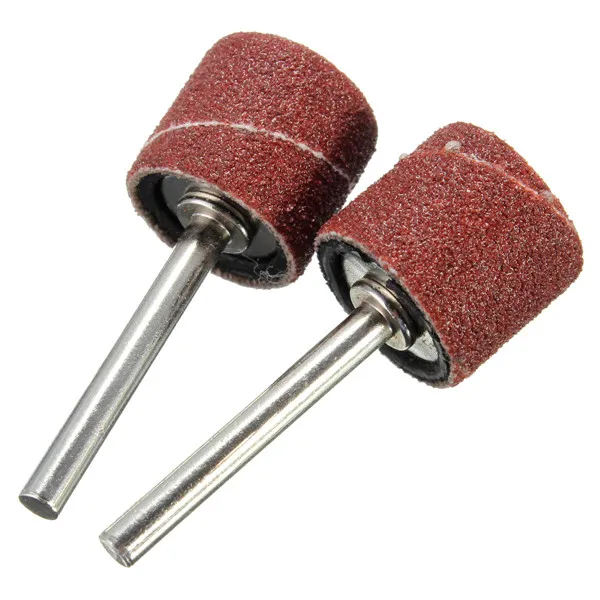 100Pcs 1/2" Sanding Bands Drums Sleeves 2 Mandrels For DREMEL Rotary