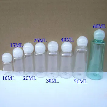 

50pcs Empty Plastic Bottle Containers Bubble Cap for Lotion Emulsion Cream Cosmetic Sample Packaging with Colored Stopper 30ml