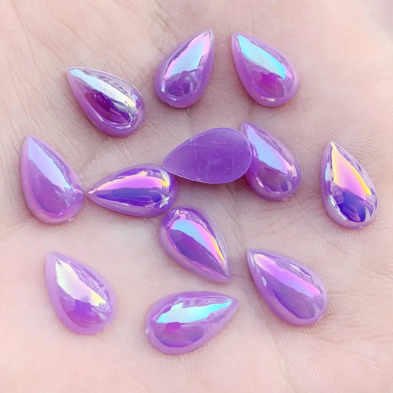 8*13 мм Teardrop AB Flatback самоклеющиеся стразы кристаллы Камни акриловые Стразы для DIY Одежда ручной работы 400 шт A87* 10 - Цвет: A877