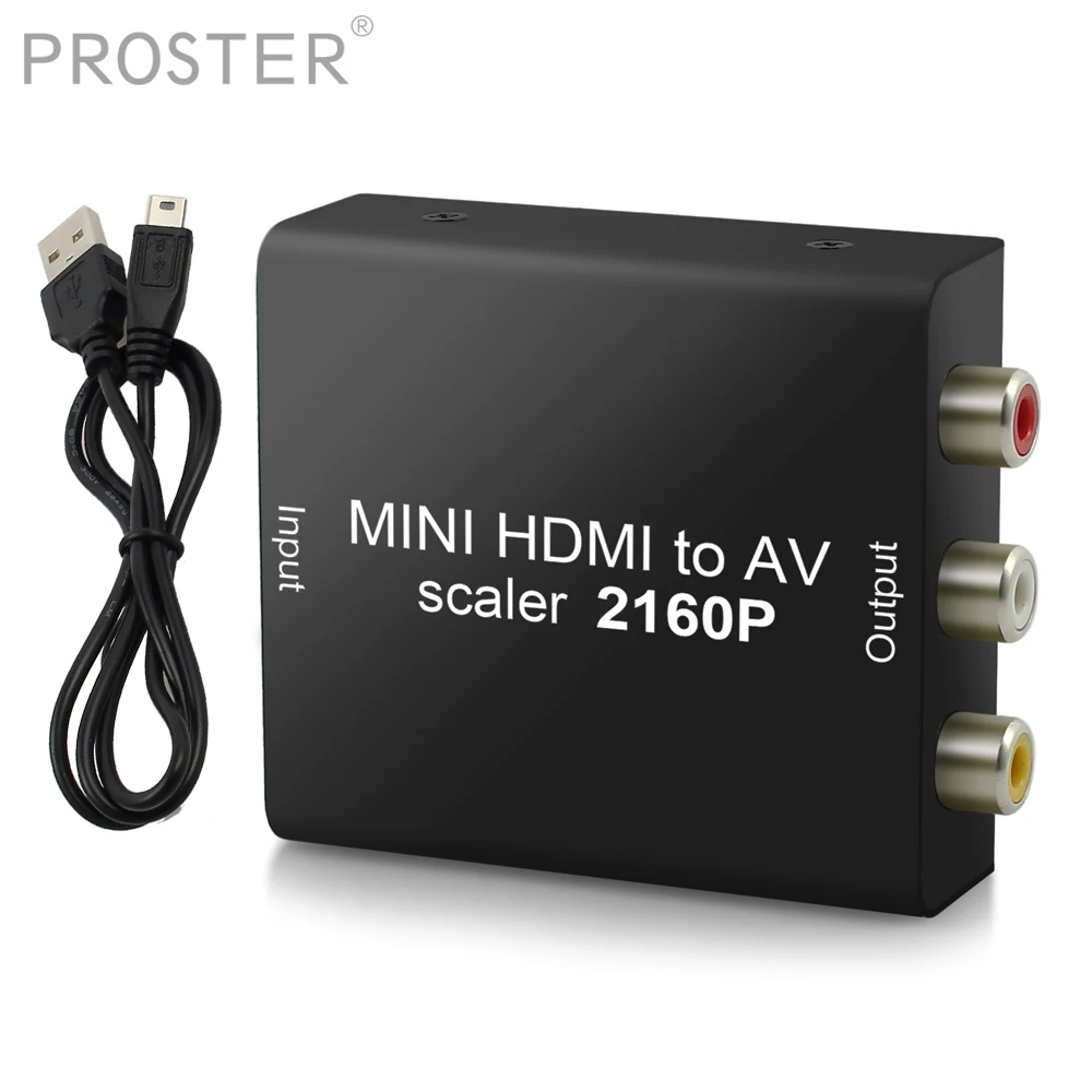 Portable for HDMI to CVBS Decoder 2160P Support 4Kx2K With USB Cable Support NTSC HDMI 1.4b to AV L