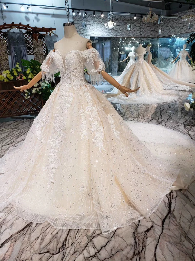 HTL205 миниатюрные Свадебные платья boho Милая кисточка с пышными короткими рукавами простые свадебные платья а-силуэта suknie slubne