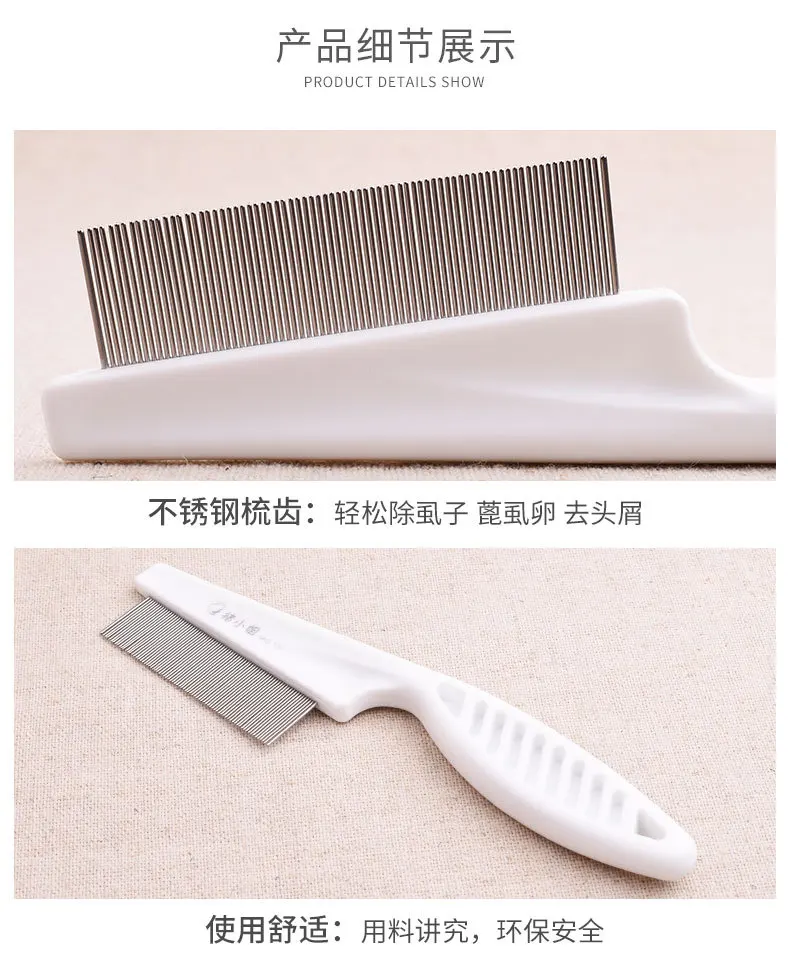 

100pcs Pet Hair Grooming Comb Flea Shedding Brush Puppy Dog Stainless Comb