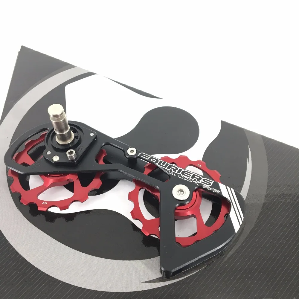 FOURIERS ROAD Bike Drivetrain uso completo de rodamientos de cerámica ruedas de jockey bicicleta de carretera derailleur poleas 15 T-15 T uso RD 5800 FOURIERS ROAD Bike Drivetrain uso completo de rodamientos de cerámica ruedas de jockey bicicleta de carretera derailleur poleas 15 T-15 T uso RD 5800