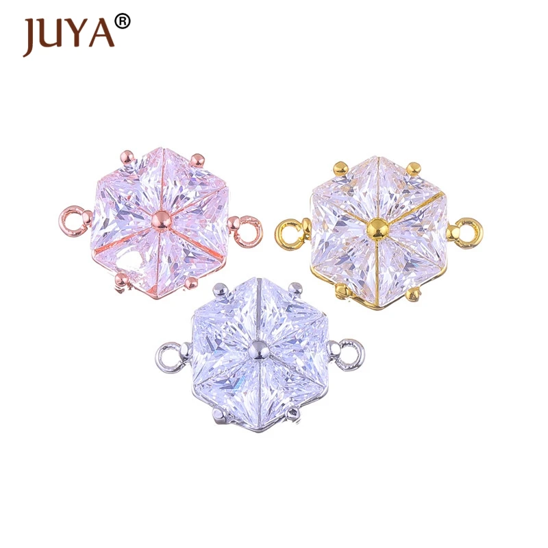 Juya материал для изготовления украшений серии роскошный Циркон Кристалл цепочка из цветов Подвески для браслет, ожерелье, серьги DIY Результаты