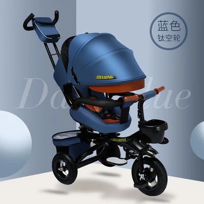 Туристический трехколесный велосипед L с прицепом MICR trike XL для детей от 1 до 7 лет, большая детская коляска, детский велосипед, багги, велосипедный зонт - Цвет: Хаки