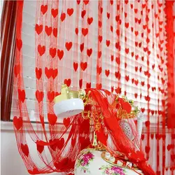 2 см * 1 м сердце висит Романтический Свадебные украшения растяжки брак макет комнаты DIY гирлянды висит любовь сердце свадебные