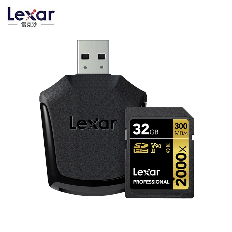 

300MB/s 16GB 32GB SDHC 2000x SD Card 64GB 128GB SDXC UHS-II U3 Flash Memory Card For 3D 4K Digital SLR Camera HD Camcorder