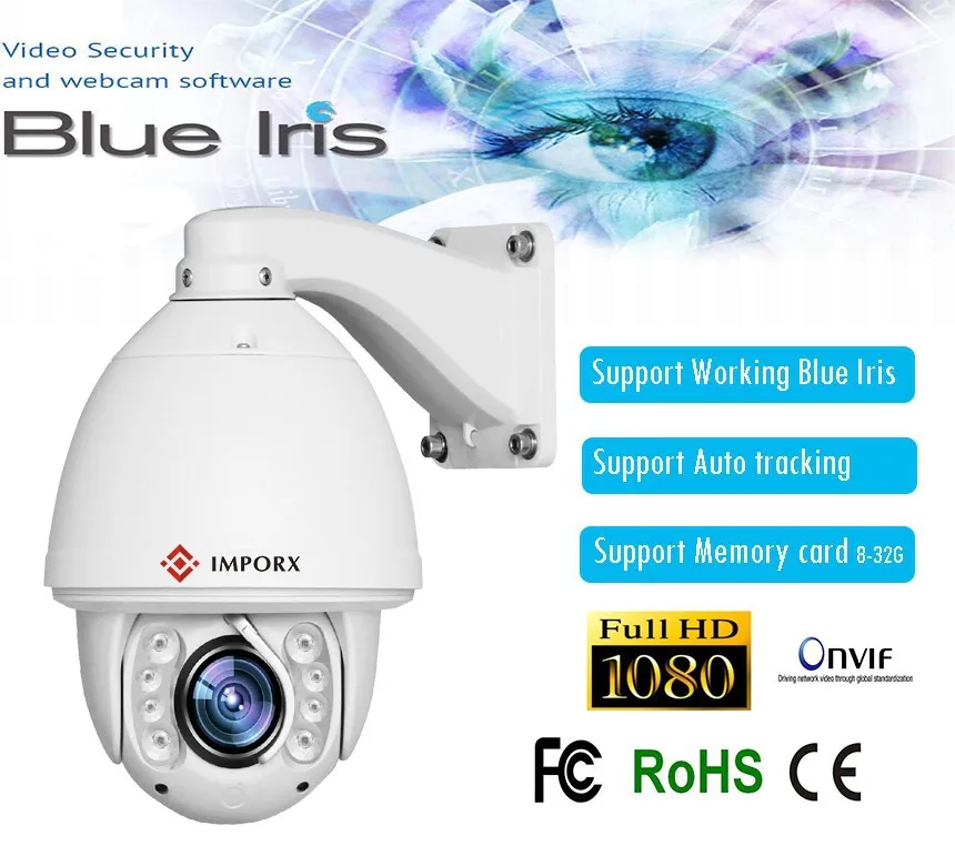 

Auto Motion Tracking PTZ IP Camera Outdoor 1080P High Speed Dome Camera 20x Zooms CCTV Camera Support Audio