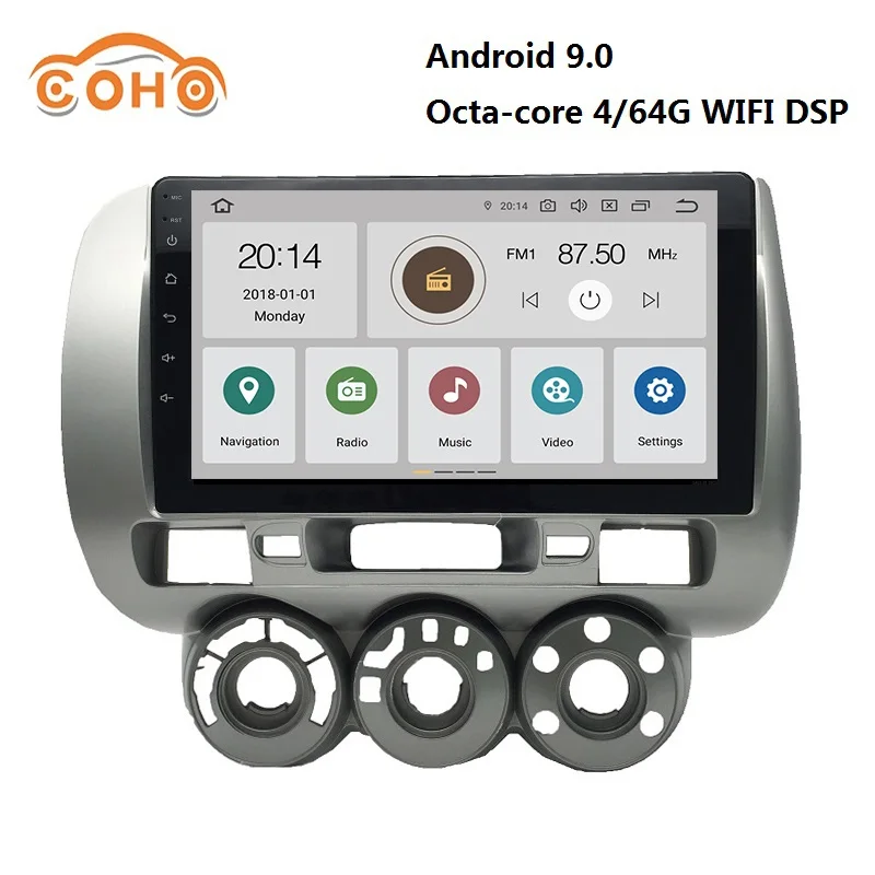 

Car audio Android 9.0 8-core 4/64G for 2006 HONDA Fit/Everus with Radio BT Carplay support WIFI and Steering Wheel Control