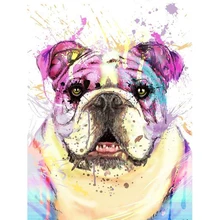 

Animals Home Decoration 5D Diy Diamond Painting Resin Full Diamond Mosaic Embroidery Needlework Watercolor Painting Art Dogs