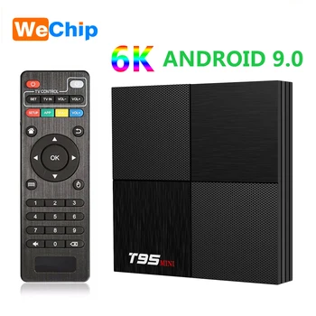 

Wechip 6K T95 Mini Android 9.0 Smart TV Box Allwinner H6 Support 2.4GHz WiFi 2GB 16GB Quad Core Set Top Box PK TX6 Media Player