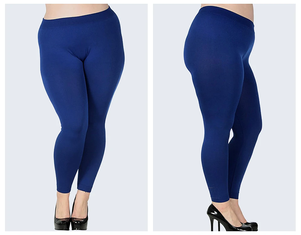 Women's Plus Size Modal Seamless High Waist Leggings Full Length Stretchy Basic Ankle Leggings Solid Color Long Legging Pants amazon leggings