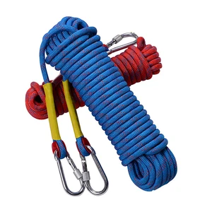 10 м профессиональная наружная Скалолазание Веревка для пешего туризма кемпинг аксессуар 10 мм Диаметр 12 кН высокопрочные страховочные тросы - изображение